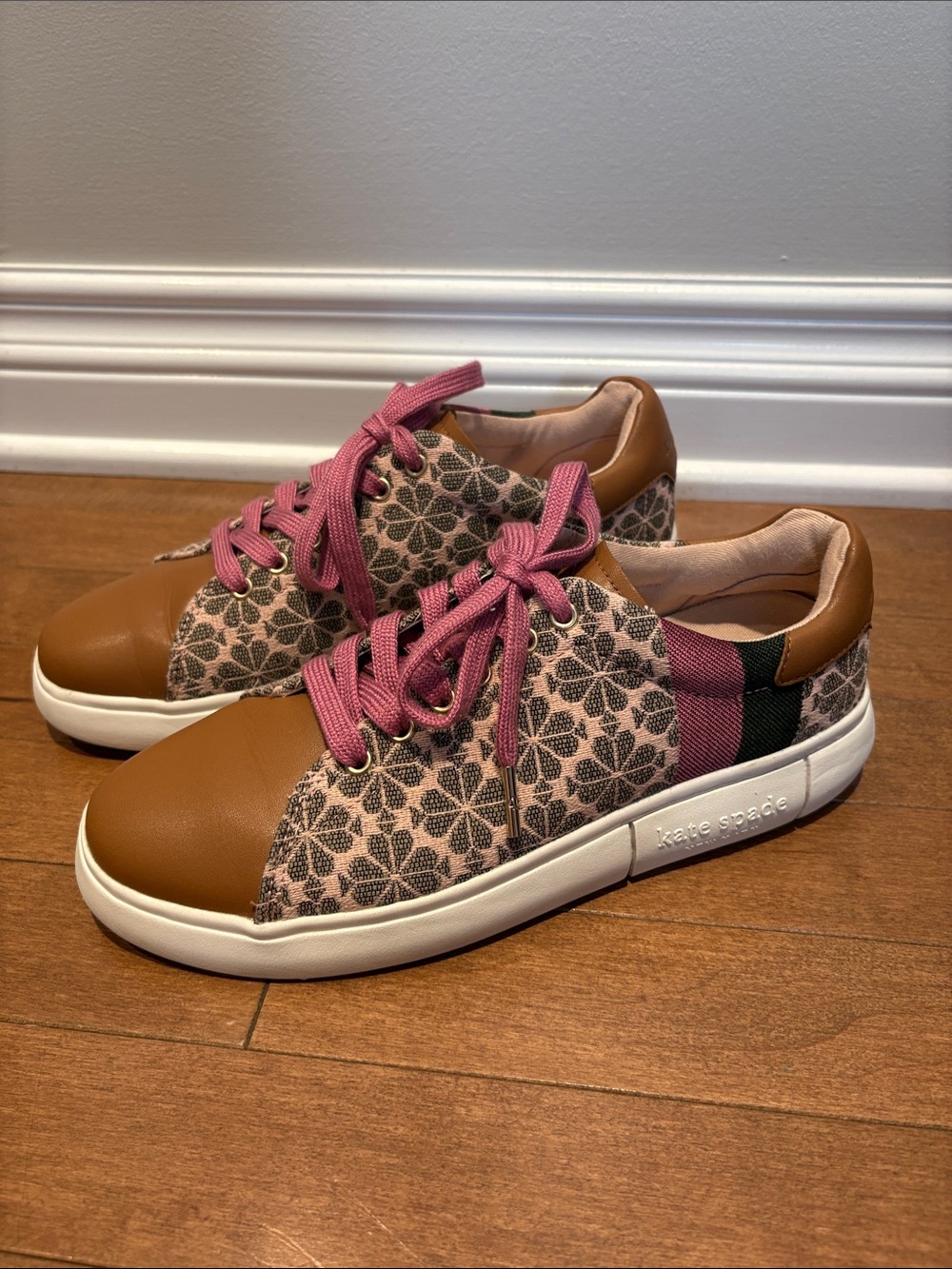 Kate Spade New York Spade Flower Jacquard Keswick Sneakers - Size 8